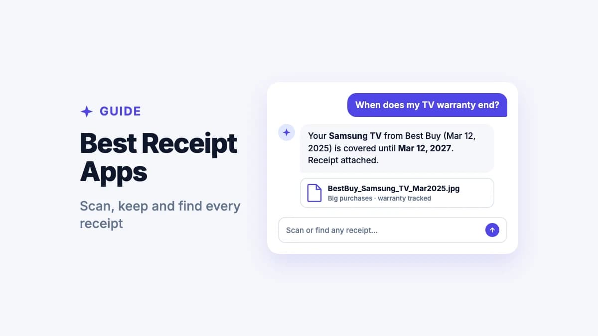 Best Receipt Apps (2026): Receipt Scanner & AI Receipt Organizer